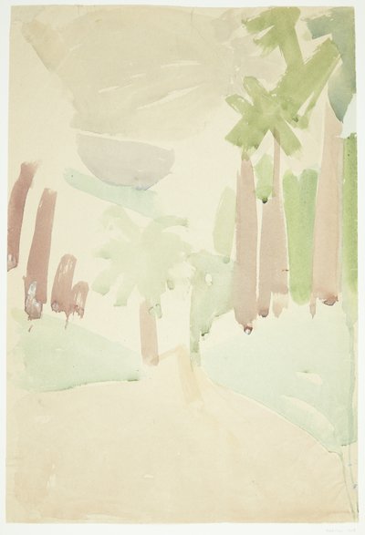Landschap met palmen, Zuid-Frankrijk door Edvard Weie