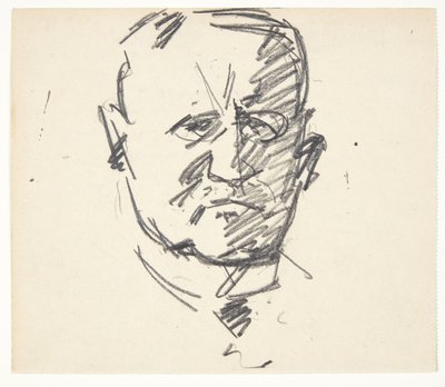 Studie voor een portret van professor, dr.med. Carl Lorentzen (1860-1932) door Edvard Weie