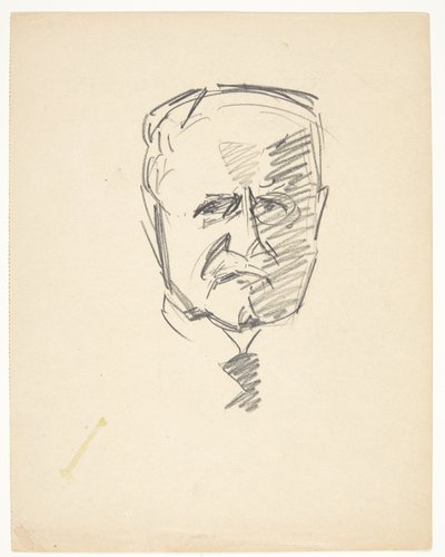 Studie voor portret van dr.med. Carl Lorentzen (1860-1932) door Edvard Weie