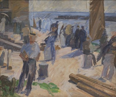 De postboot arriveert, Christiansø door Edvard Weie