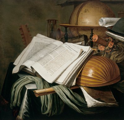 Vanitas stilleven door Edwaert Colyer or Collier