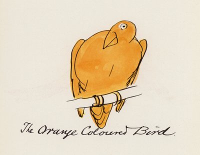 Edward Lear, Het Vogelboek: De oranjekleurige vogel door Edward (after) Lear