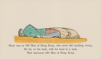 Er was een oude man uit Hong Kong, die nooit iets verkeerd deed door Edward (after) Lear