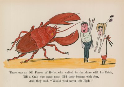 Er was een oude man uit Hyde, die langs de kust liep met zijn bruid door Edward (after) Lear