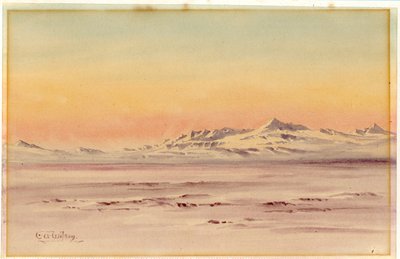 Antarctisch kustlandschap door Edward Adrian Wilson