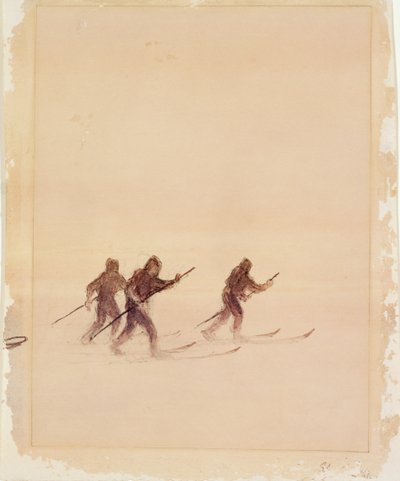 Mannen op ski