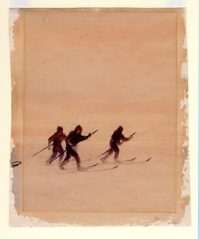 Mannen op ski
