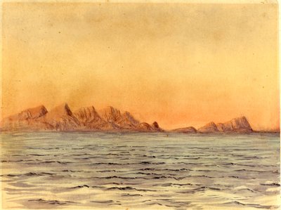 Zonsondergang, Simons Bay, Zuid-Afrika door Edward Adrian Wilson
