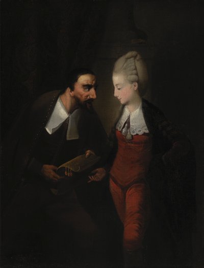 Portia en Shylock, uit Shakespeare