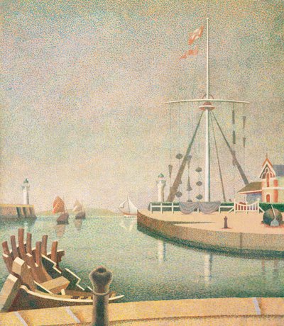 Honfleur, Ingang van de Haven door Edward Alexander Wadsworth