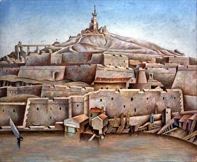 Marseille, ca. 1926 door Edward Alexander Wadsworth