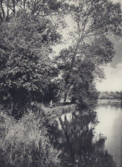 Onder de grote populieren aan het Houghton Water door Edward Alfred Barton