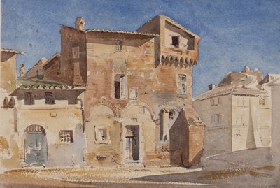 Rome, in de Trastevere, nabij Santa Cecilia, 1866 door Edward Angelo Goodall