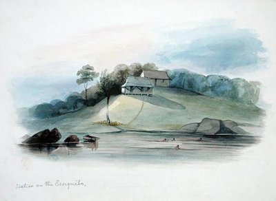 Station aan de Essiquibo, Brits Guyana, c.1840 door Edward Angelo Goodall