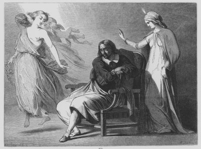 John Milton, Il Penseroso (gravure) door Edward Armitage