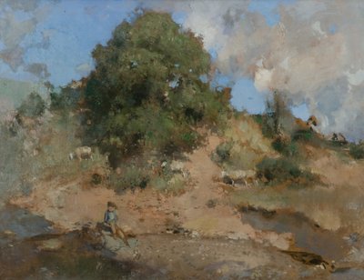 Hawthorn Bank, c.1910 door Edward Arthur Walton