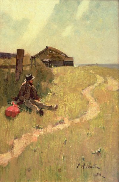 De Wandelaar, 1881 door Edward Arthur Walton