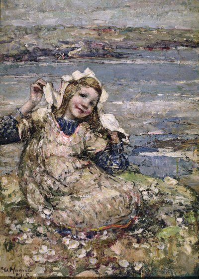 Aan zee door Edward Atkinson Hornel