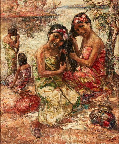 Aan de oevers van de Irrawaddy door Edward Atkinson Hornel