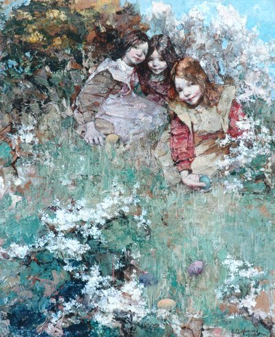 Paaseieren Rollen door Edward Atkinson Hornel