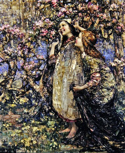 Lentetijd door Edward Atkinson Hornel