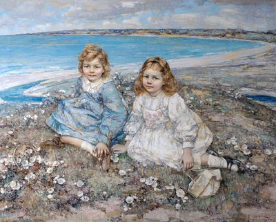De Dochters van Bertram F. Roberts door Edward Atkinson Hornel