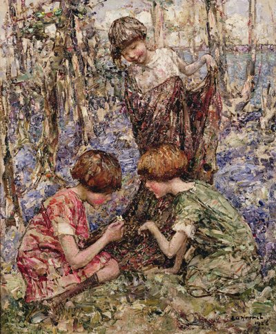 De sleutelbloemverzamelaars door Edward Atkinson Hornel