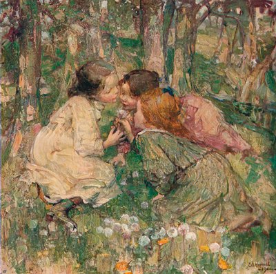 Hoe laat is het, c1904 door Edward Atkinson Hornel