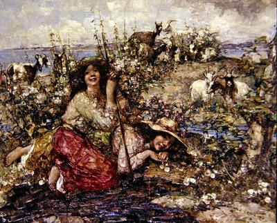 Waar leeuweriken zingen en zeevogels roepen door Edward Atkinson Hornel
