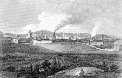 Uitzicht op Bristol vanaf Pile Hill, gegraveerd door Heath, uitgegeven door John Agg, 1809 door Edward Bird