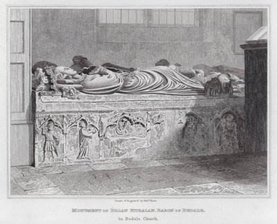 Monument van Brian Fitzalan, Baron van Bedale, in Bedale Church door Edward Blore