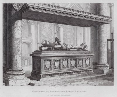 Monument van Edward de Zwarte Prins, in de Kathedraal van Canterbury door Edward Blore