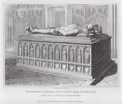 Monument van Thomas Beauchamp Graaf van Warwick, in het koor van St Mary