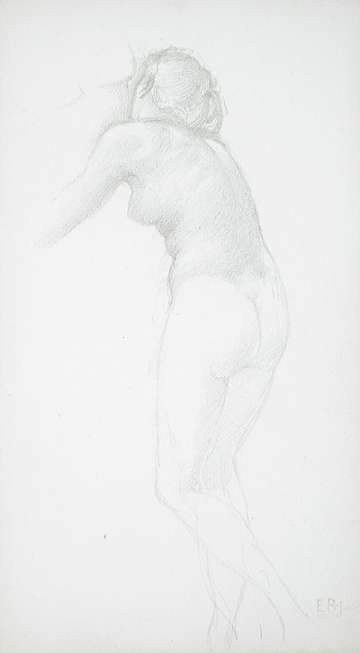 Vrouwelijk naakt, gezien van achteren door Edward Burne-Jones