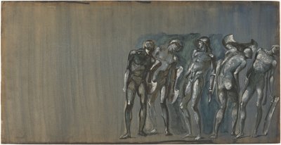 Phineus en zijn hovelingen, in steen veranderd door Edward Burne-Jones