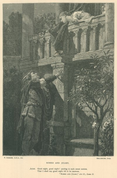 Illustratie voor Romeo en Julia door Edward Burne Jones