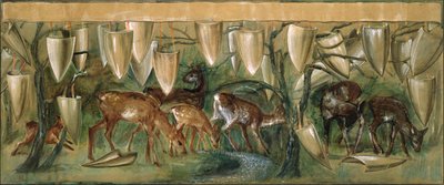Studie voor de Heilige Graal Tapijten door Edward Burne Jones