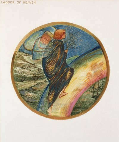 Het Bloemenboek: XII. Ladder naar de Hemel, 1905 door Edward Burne Jones