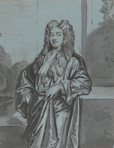 Een Heer of Een Geestelijke met een Lange Toga en Band door Edward Byng