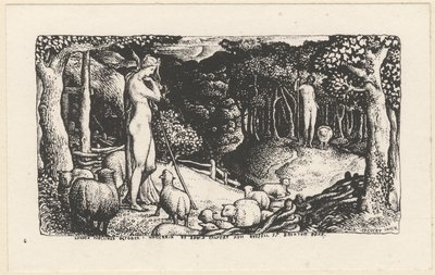 Ideaal pastoraal leven door Edward Calvert