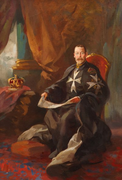 Studie voor portret van koning George V door Edward Caruana Dingli