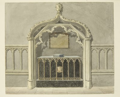Monument voor Mary Grosett in de kathedraal van Bristol door Edward Cashin