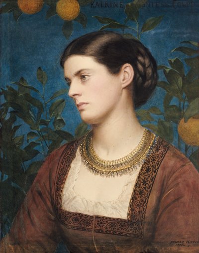 Katrine, Gravin Cowper, 1875 door Edward Clifford