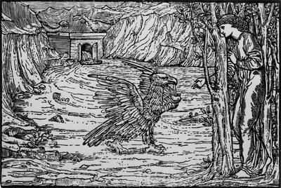 Het Zwarte Water door Edward Coley (after) Burne Jones