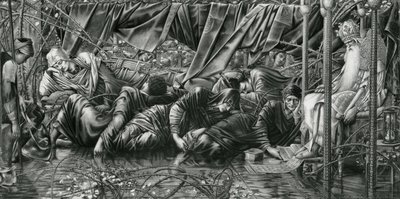 De Raadskamer, uit De Briar Rose Serie door Edward Coley (after) Burne Jones