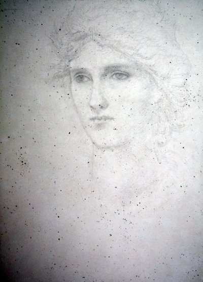 Hoofd Studie - Bessie Keane door Edward Coley Burne Jones