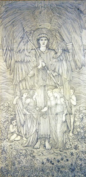 Liefde die de zon beweegt door Edward Coley Burne Jones