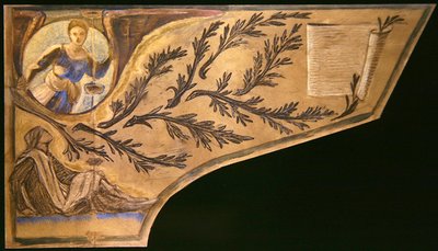 Dichter Muse - pianodeksel papier door Edward Coley Burne Jones