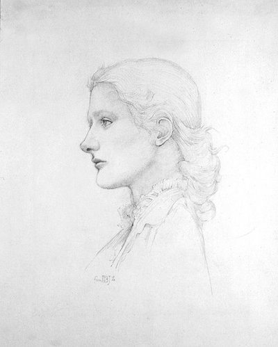 Portret van Lucy Merrill door Edward Coley Burne Jones