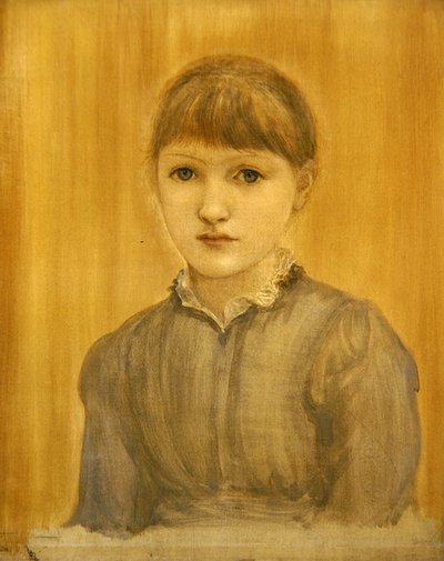 Portret van de dochter van de kunstenaar Margaret door Edward Coley Burne Jones